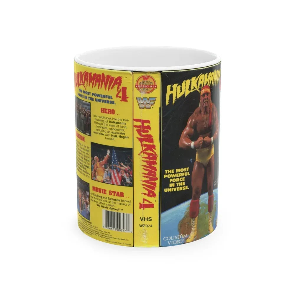 HULKAMANIA 4 (VHS COVER) - White Coffee Mug 11oz - Go Mug Yourself