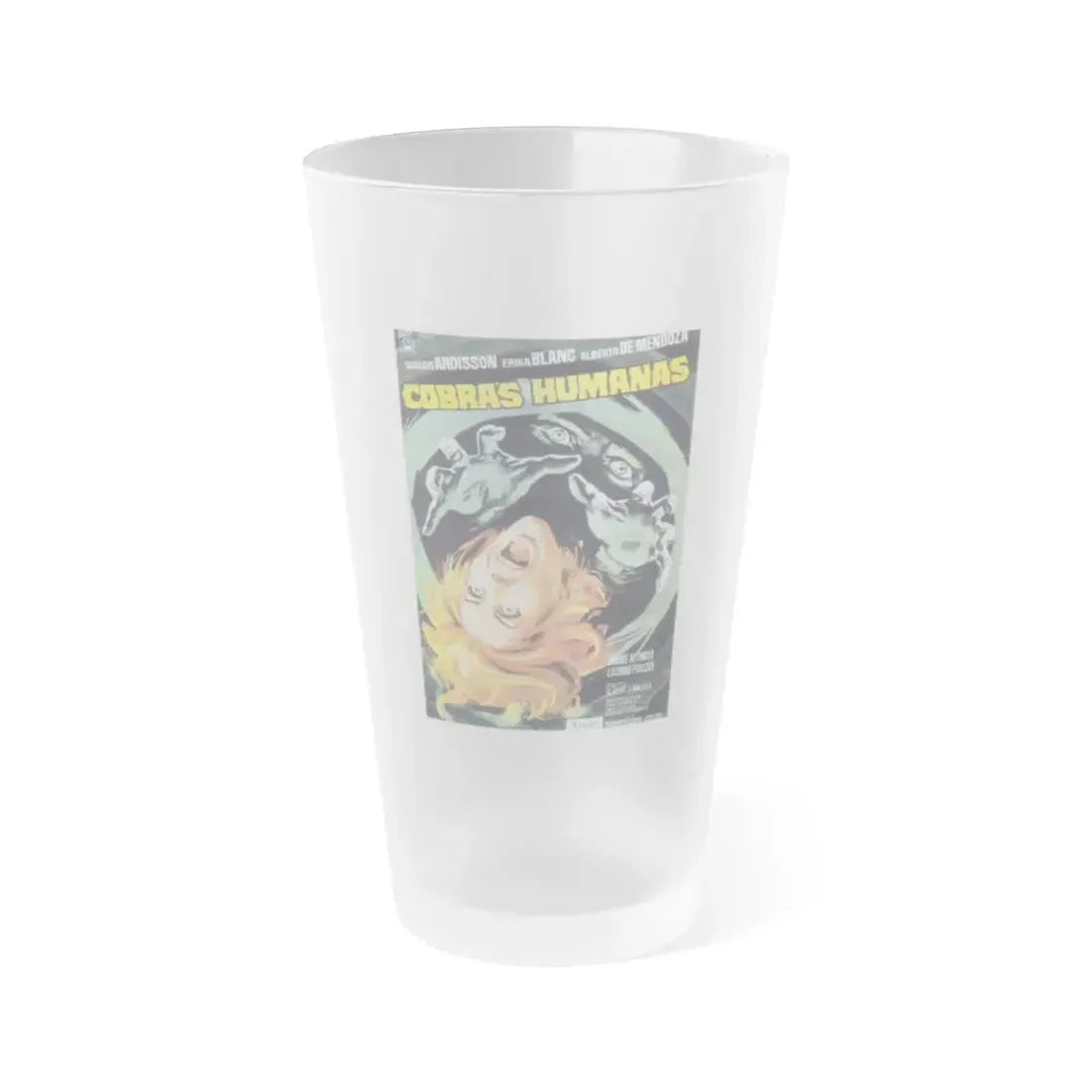 HUMAN COBRAS (2) 1971 Movie Poster - Frosted Pint Glass 16oz 16oz Frosted - Go Mug Yourself