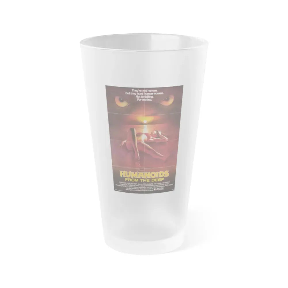 HUMANOIDS FROM THE DEEP 1980 Movie Poster - Frosted Pint Glass 16oz 16oz Frosted - Go Mug Yourself