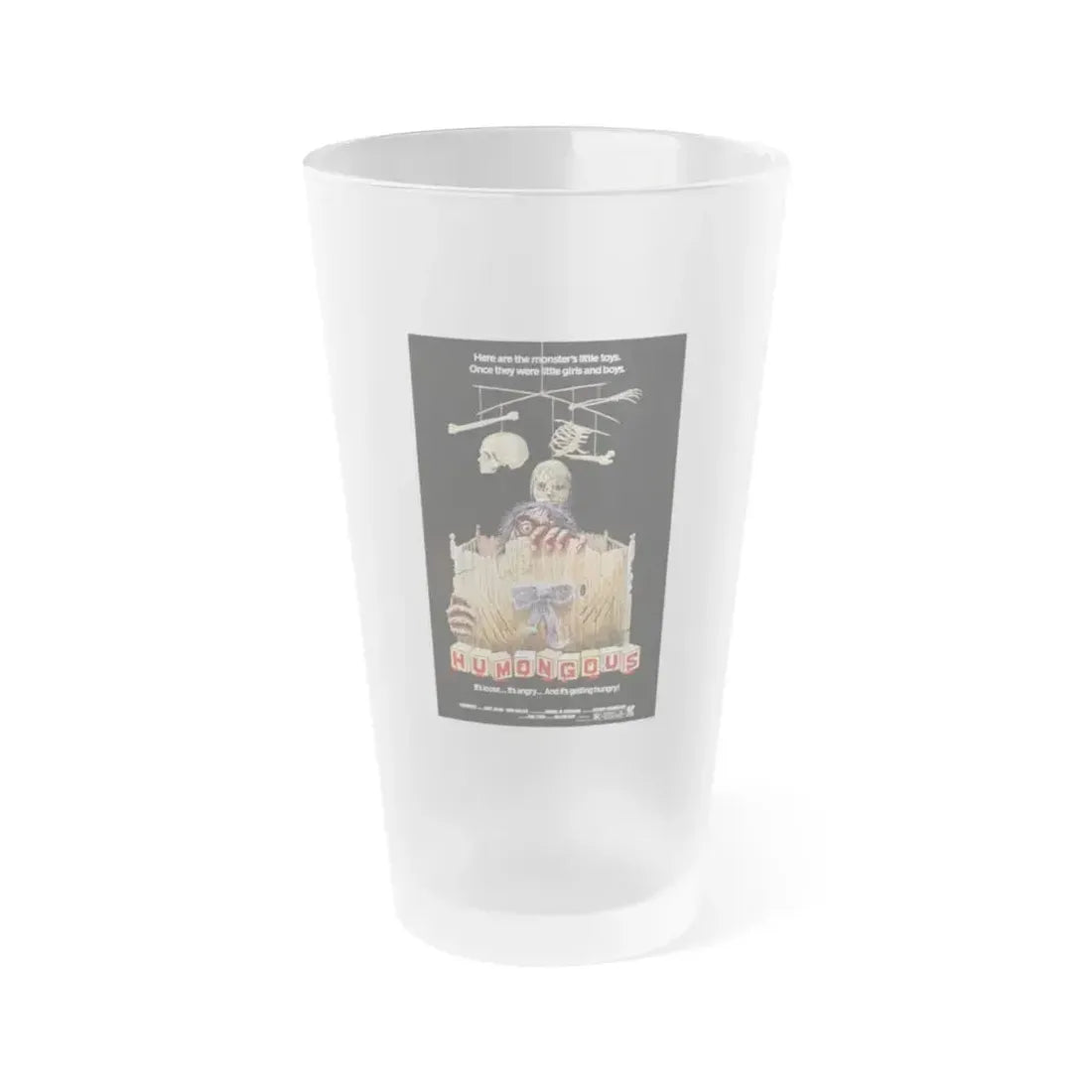 HUMONGOUS 1982 Movie Poster - Frosted Pint Glass 16oz 16oz Frosted - Go Mug Yourself