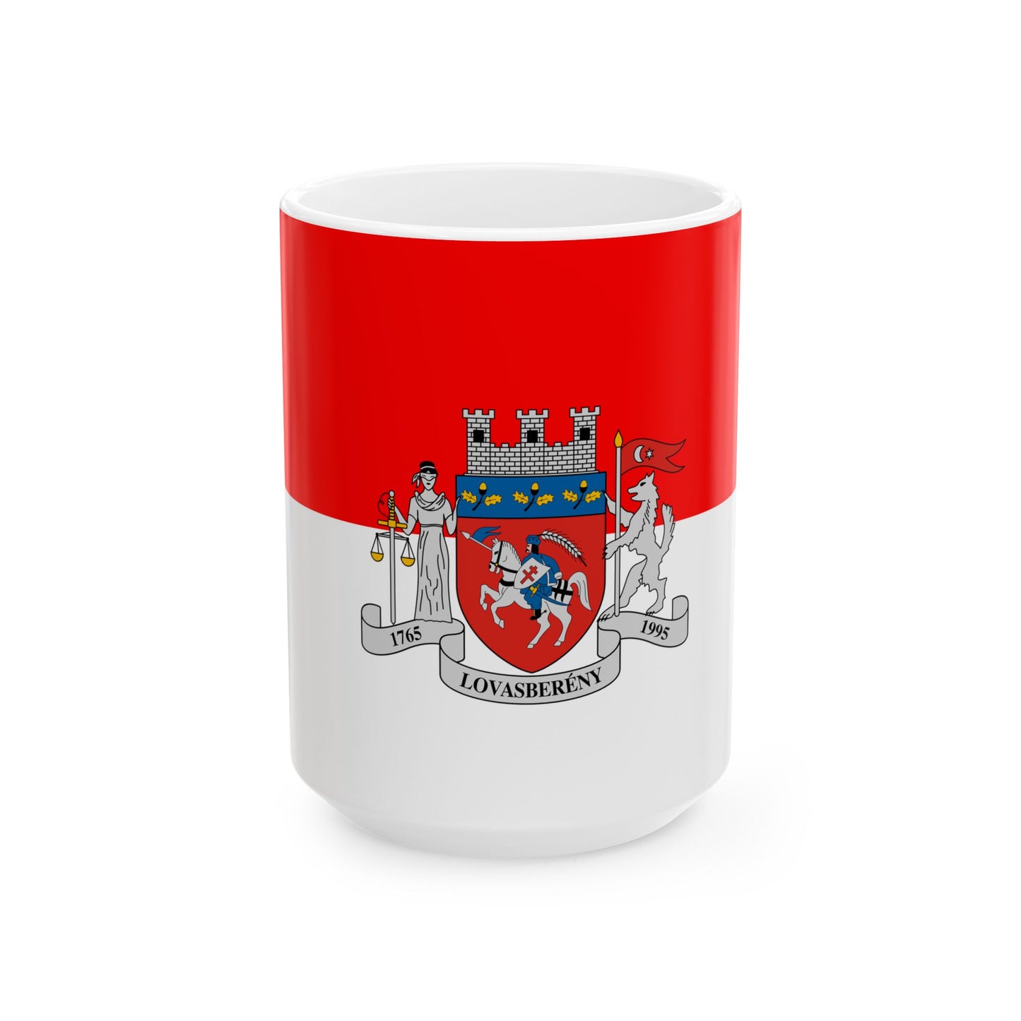 HUN Lovasbereny zaszlo (Hungary) White Coffee Mug-15oz-Go Mug Yourself