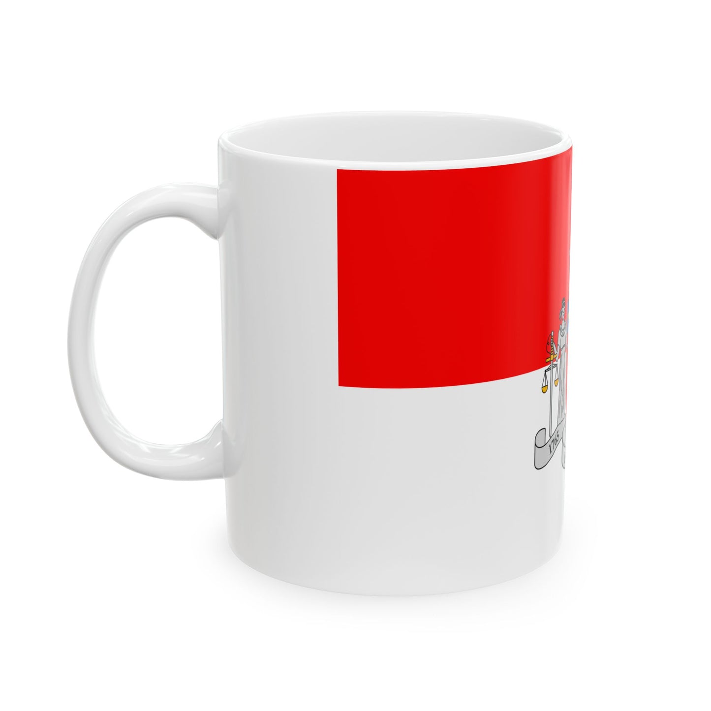 HUN Lovasbereny zaszlo (Hungary) White Coffee Mug-Go Mug Yourself