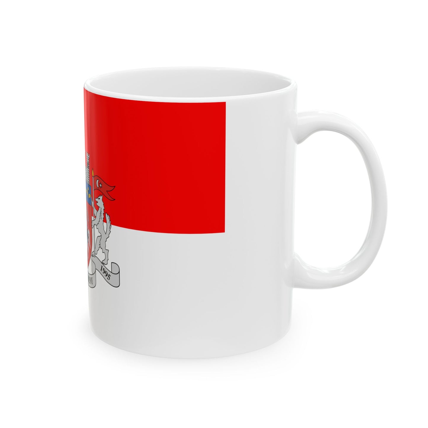 HUN Lovasbereny zaszlo (Hungary) White Coffee Mug-Go Mug Yourself