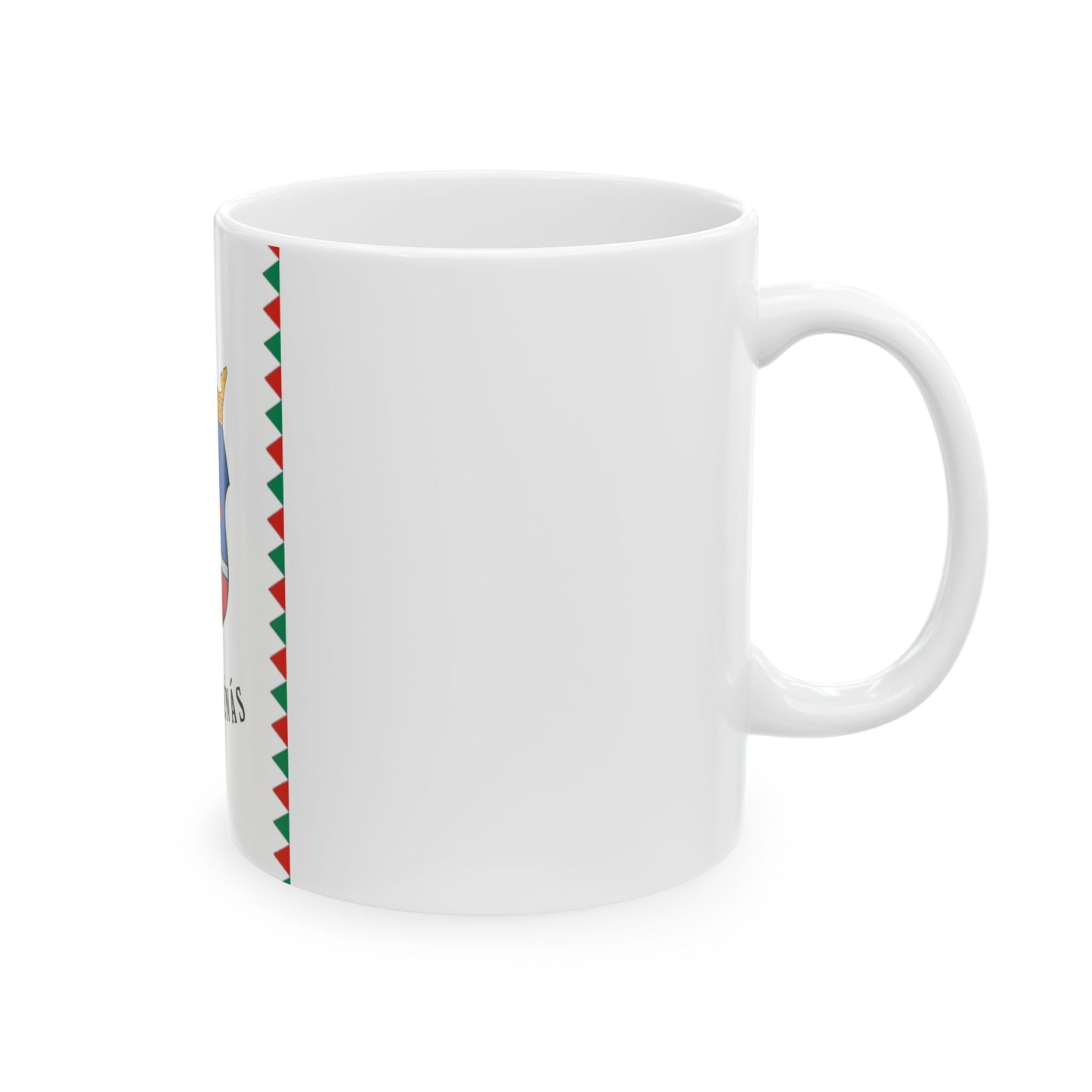 HUN Nagyszenas zaszlo (Hungary) White Coffee Mug-Go Mug Yourself