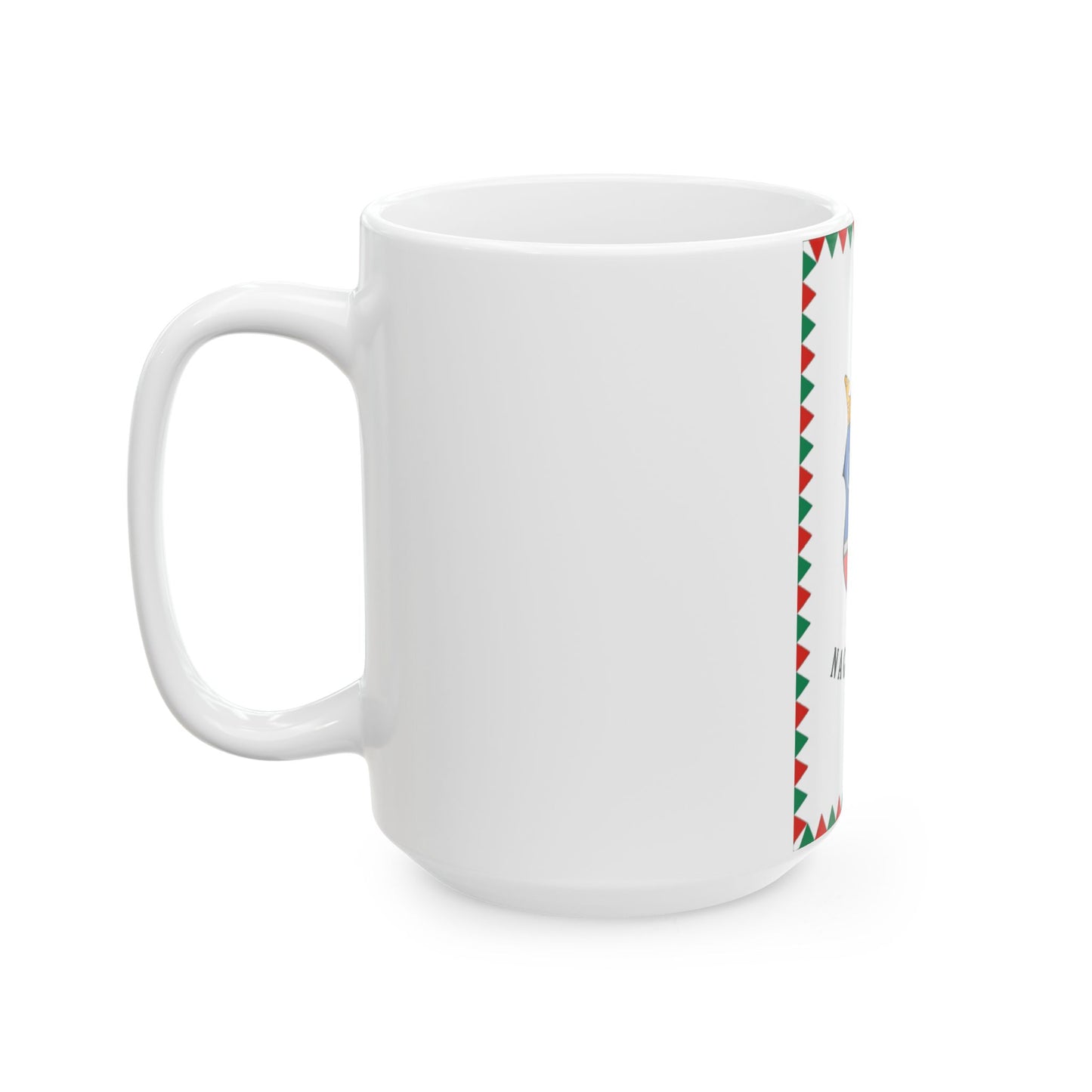 HUN Nagyszenas zaszlo (Hungary) White Coffee Mug-Go Mug Yourself