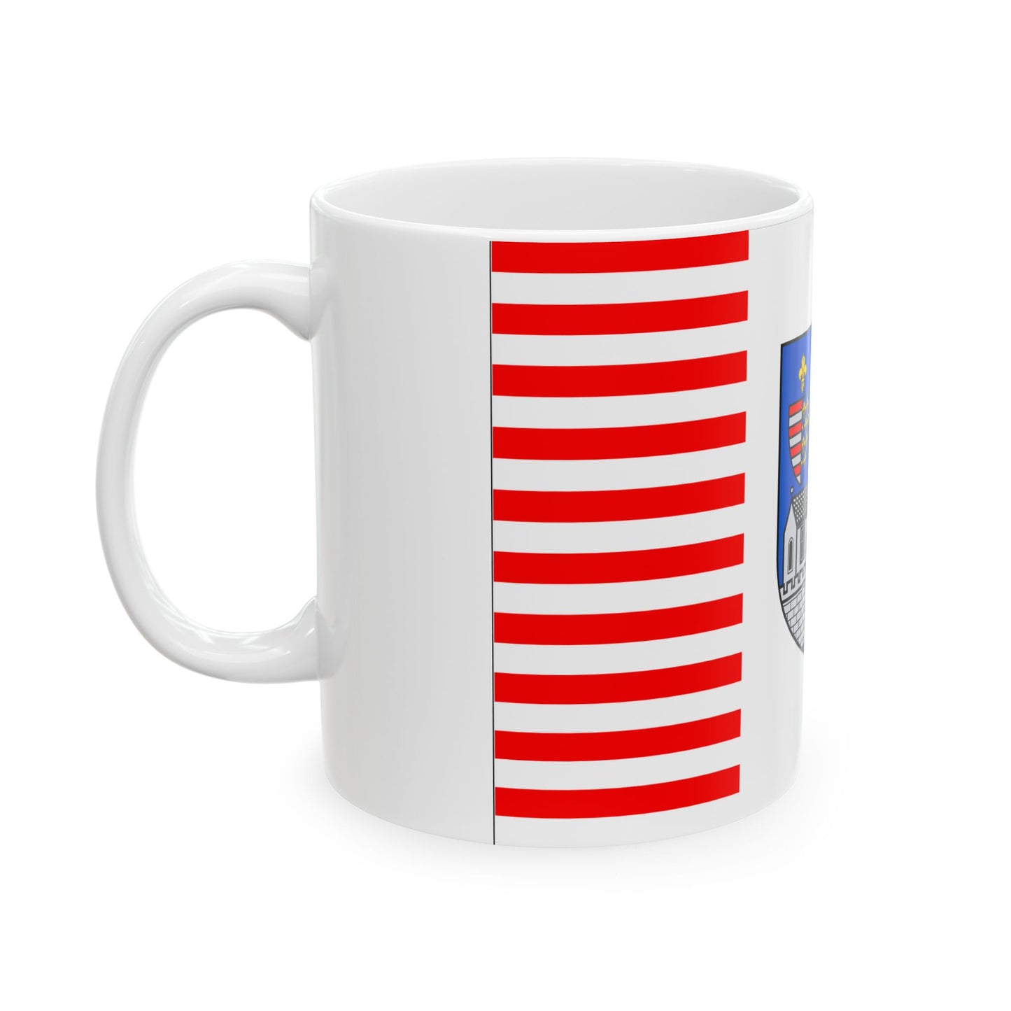 HUN Obuda flag (Hungary) White Coffee Mug-Go Mug Yourself