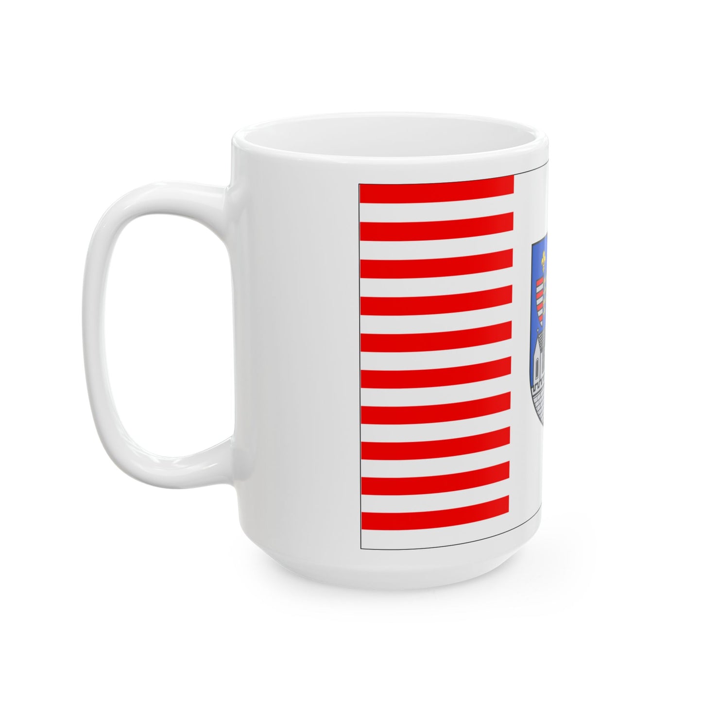HUN Obuda flag (Hungary) White Coffee Mug-Go Mug Yourself