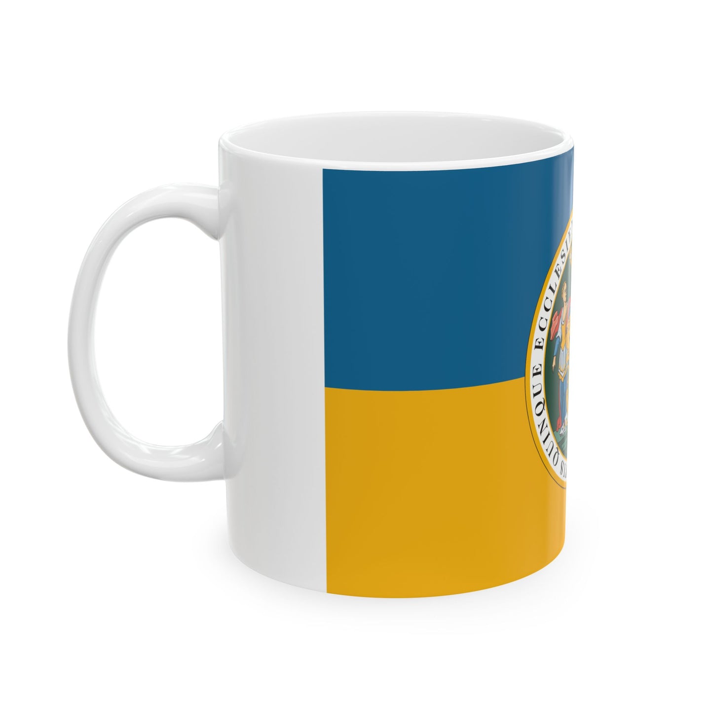 HUN Pecs flag (Hungary) White Coffee Mug-Go Mug Yourself