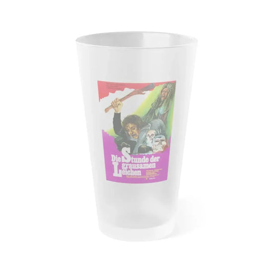 HUNCHBACK OF THE MORGUE (GERMAN) 1973 Movie Poster - Frosted Pint Glass 16oz 16oz Frosted - Go Mug Yourself