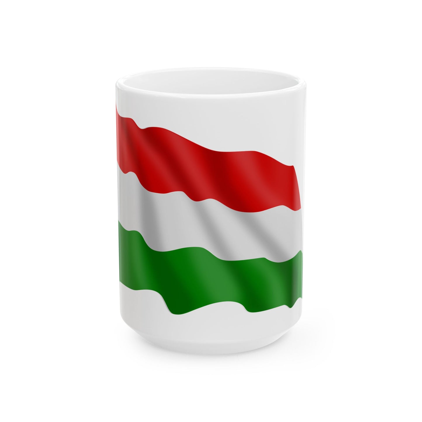 Hungary-flag (Hungary) White Coffee Mug-15oz-Go Mug Yourself