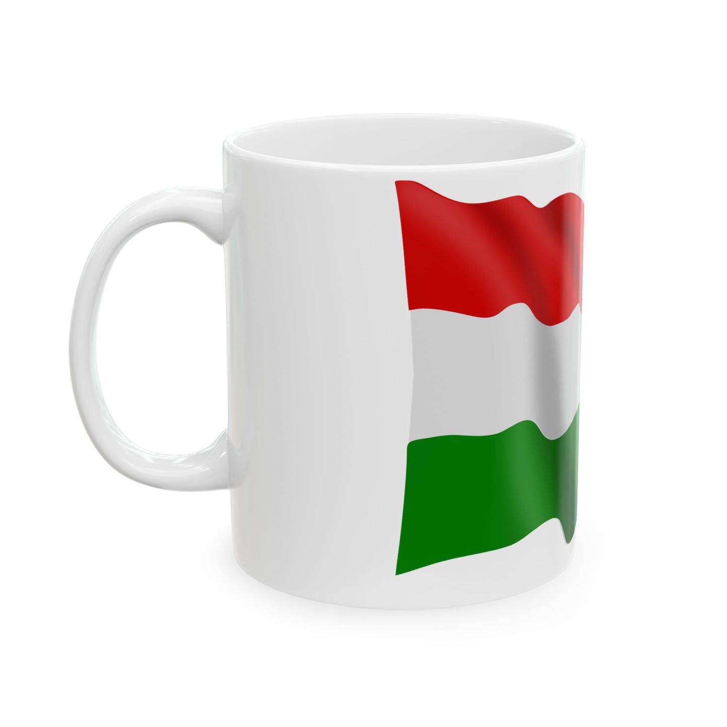 Hungary-flag (Hungary) White Coffee Mug-Go Mug Yourself