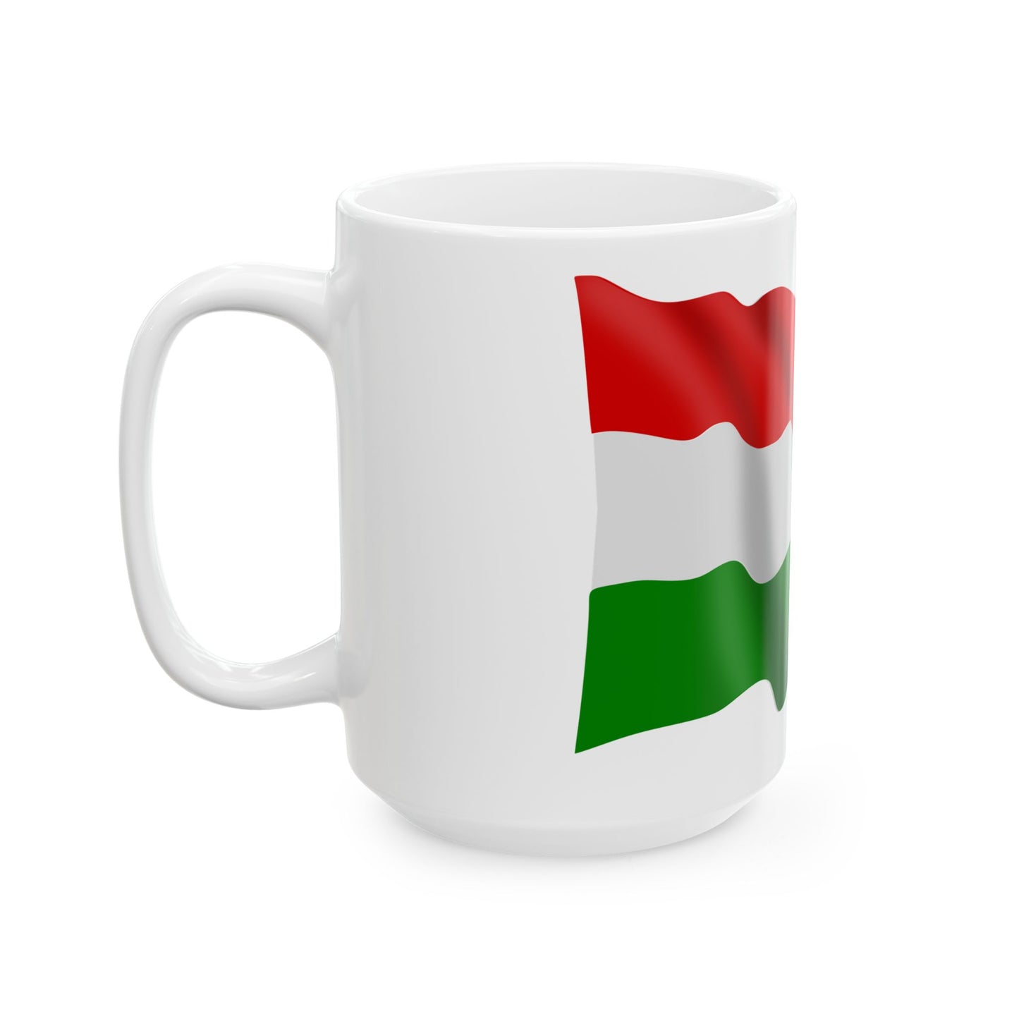 Hungary-flag (Hungary) White Coffee Mug-Go Mug Yourself