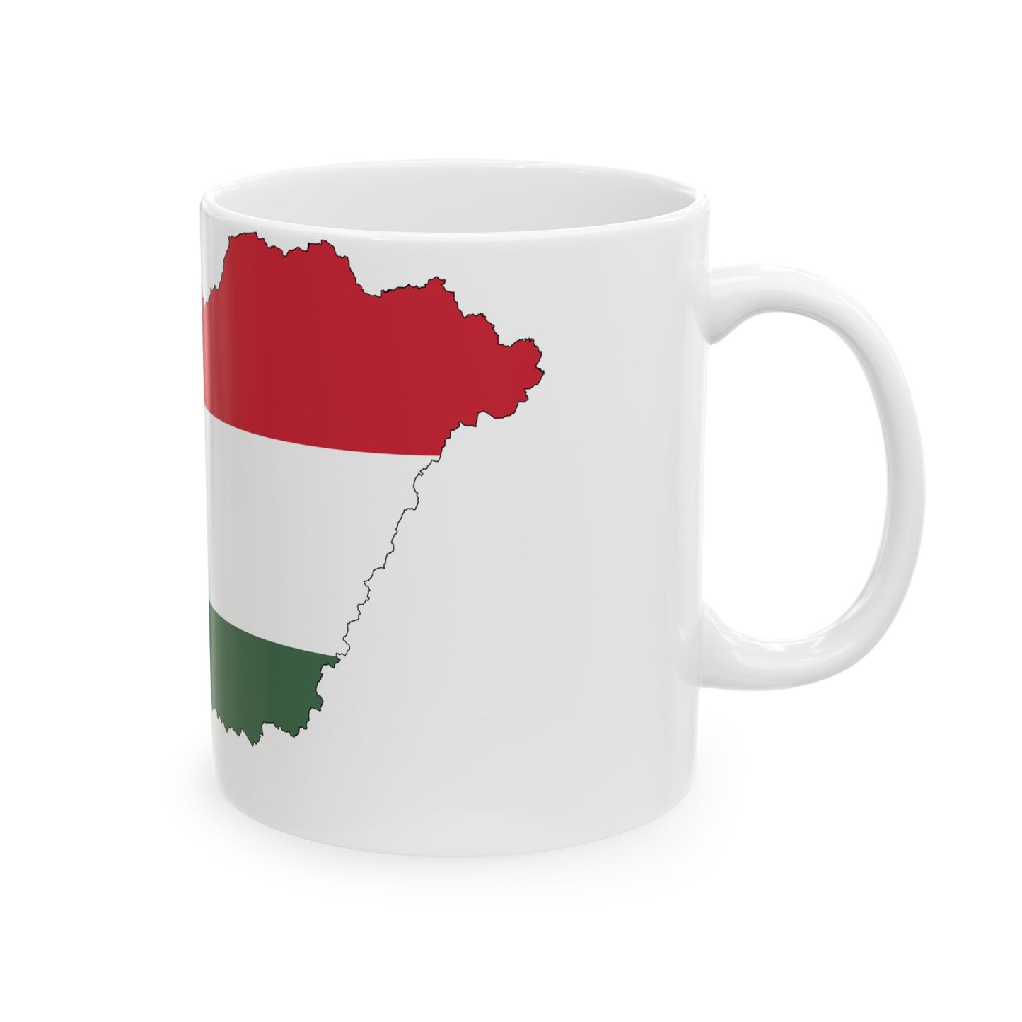 Hungary-Flagmap (Hungary) White Coffee Mug-Go Mug Yourself
