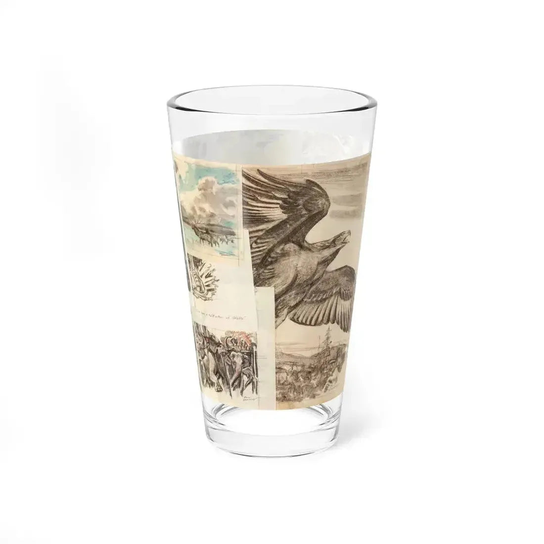 Hunter's Choice, Trapped, and Other Wildlife Illustration 3 - Pint Glass 16oz - Go Mug Yourself