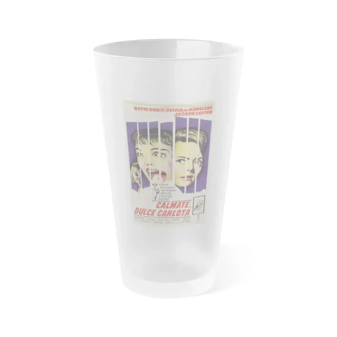 HUSH... HUSH SWEET CHARLOTTE (SPAIN) 1964 Movie Poster - Frosted Pint Glass 16oz 16oz Frosted - Go Mug Yourself