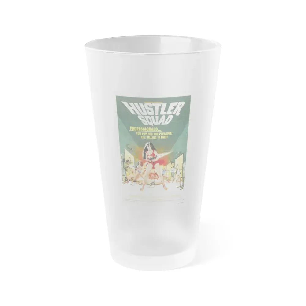 HUSTLER SQUAD 1975 Movie Poster - Frosted Pint Glass 16oz 16oz Frosted - Go Mug Yourself