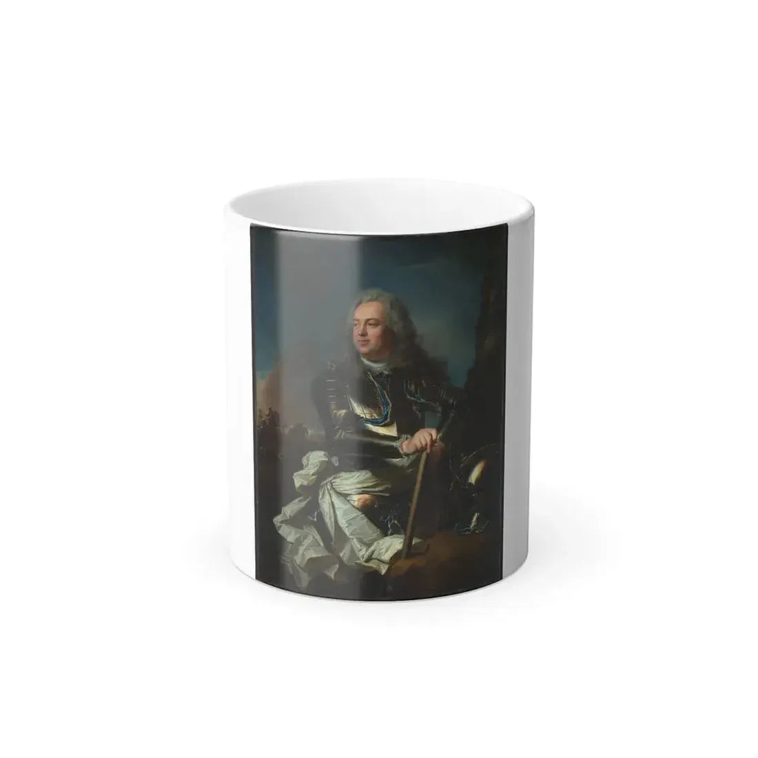 Hyacinthe Rigaud (1659-1743) Portrait of a Military Officer - Oil on Canvas c1710 - Color Changing Mug 11oz 11oz - Go Mug Yourself