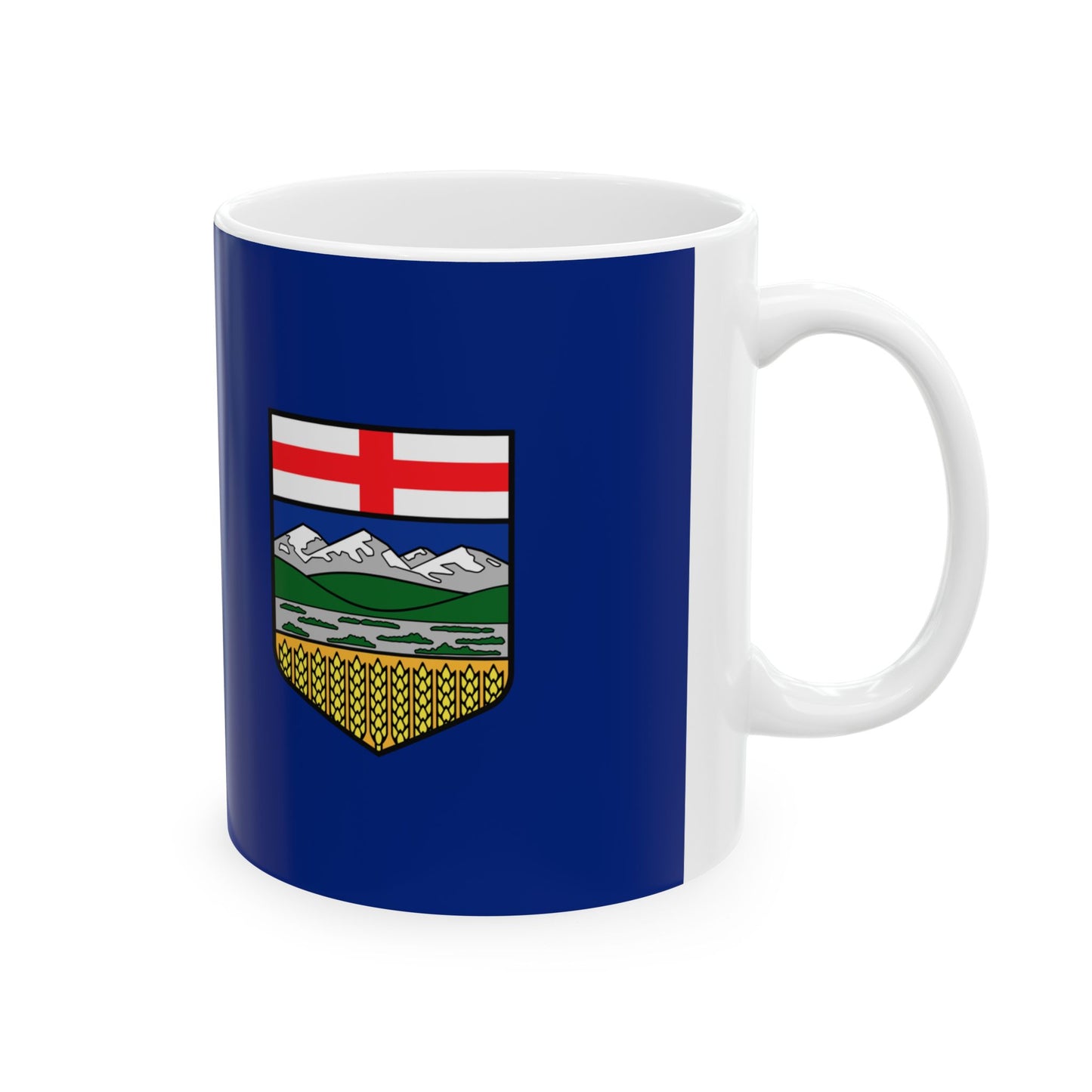 Hypothetical Alberta Blue Ensign (Canada) White Coffee Mug-Go Mug Yourself