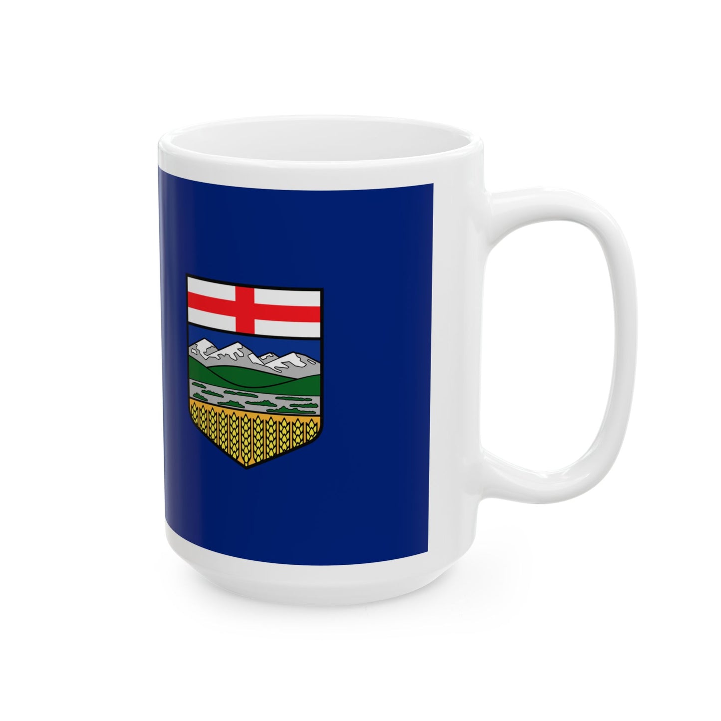 Hypothetical Alberta Blue Ensign (Canada) White Coffee Mug-Go Mug Yourself