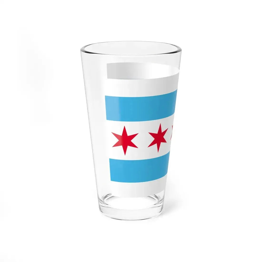 Hypothetical flag of Chicago Illinois (United States) Pint Glass 16oz - Go Mug Yourself