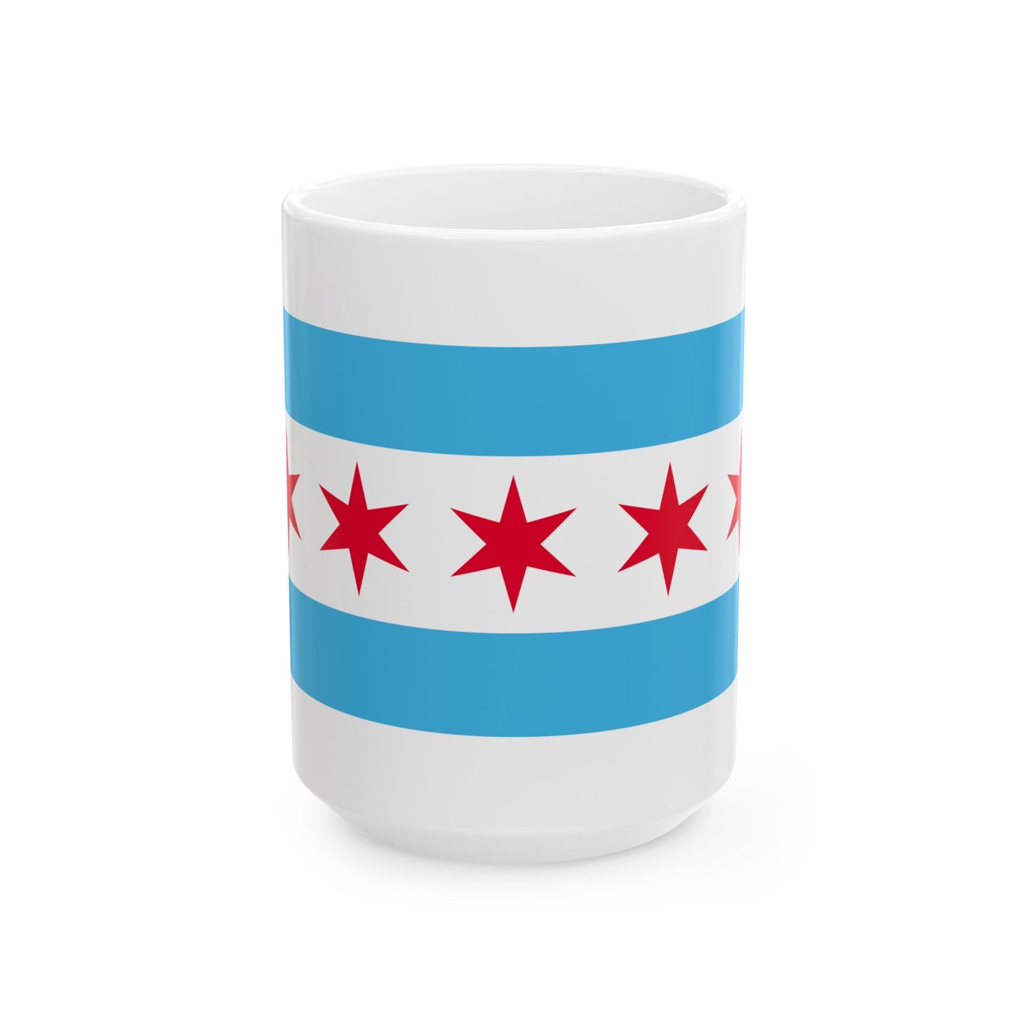 Hypothetical flag of Chicago Illinois (United States) White Coffee Mug-15oz-Go Mug Yourself