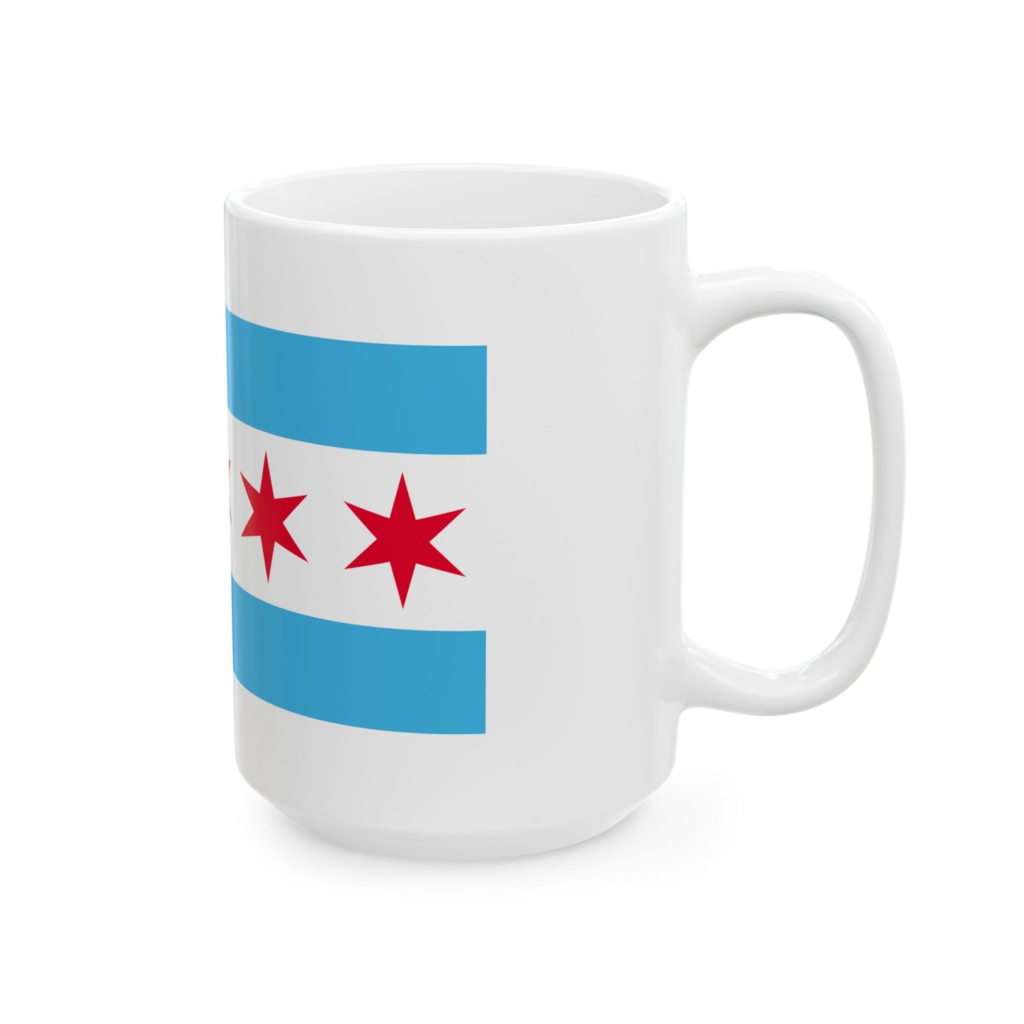 Hypothetical flag of Chicago Illinois (United States) White Coffee Mug-Go Mug Yourself