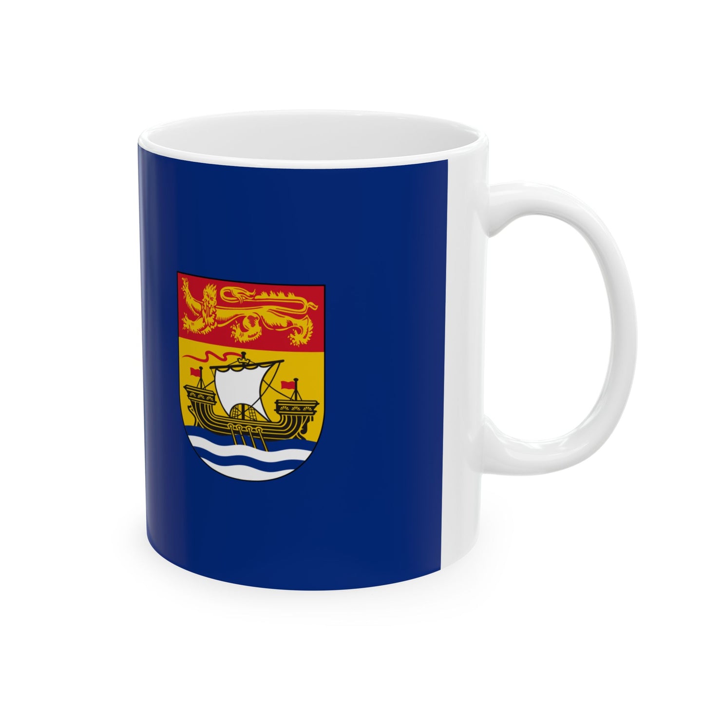 Hypothetical flag of New Brunswick 1868-1965 (Canada) White Coffee Mug-Go Mug Yourself