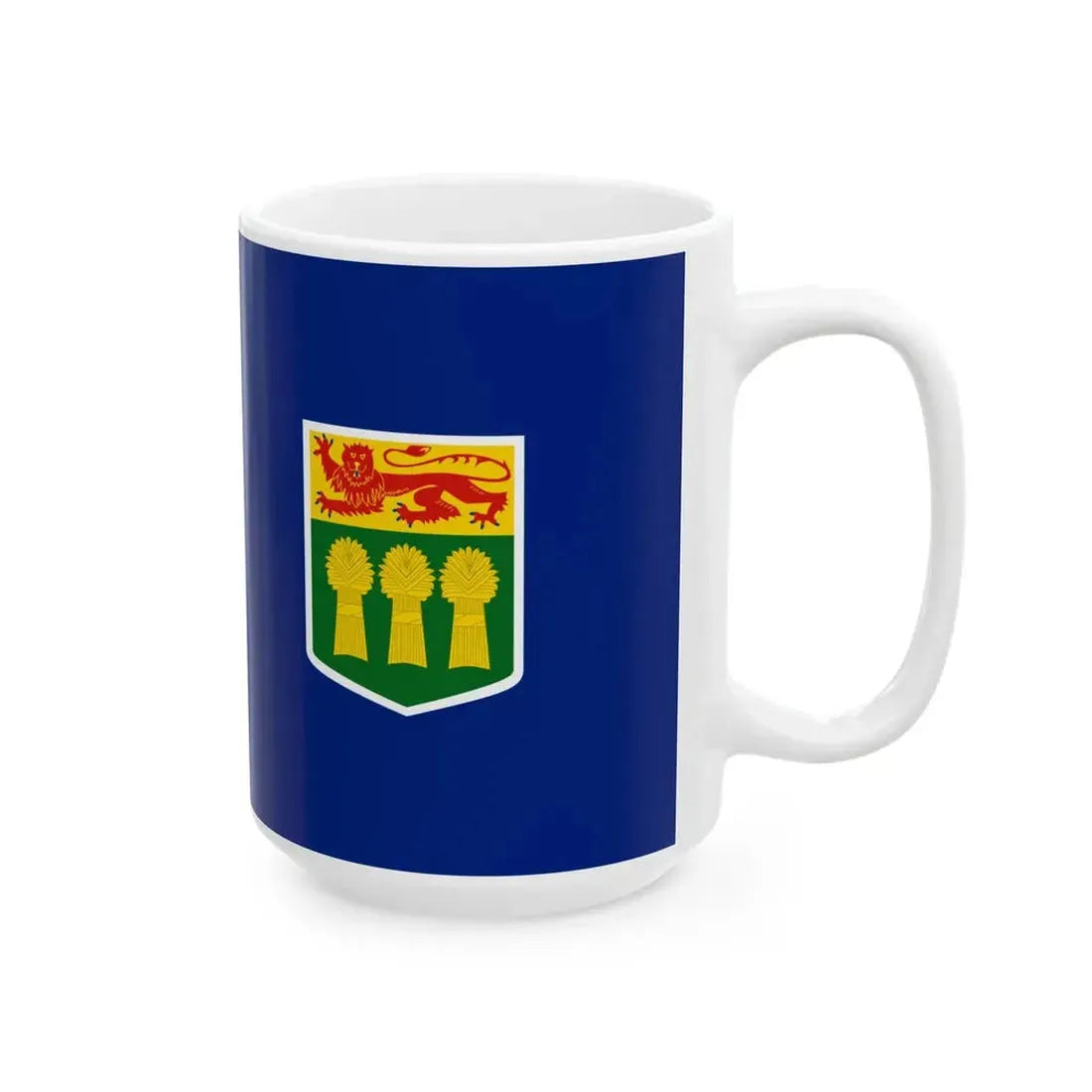 Hypothetical Saskatchewan Blue Ensign (Canada) White Coffee Mug - Go Mug Yourself