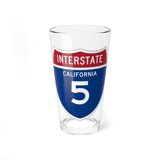 I-00 1957 template (California) (Road Sign) Pint Glss 16oz 16oz - Go Mug Yourself