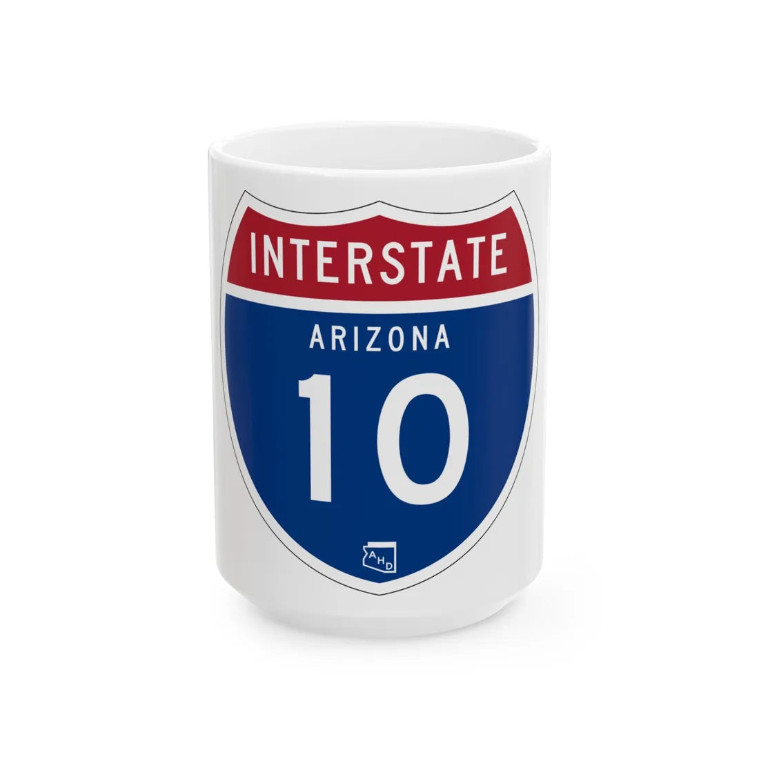 I-10 AZ 1957 (Arizona) (Road Sign) White Coffee Mug 15oz - Go Mug Yourself