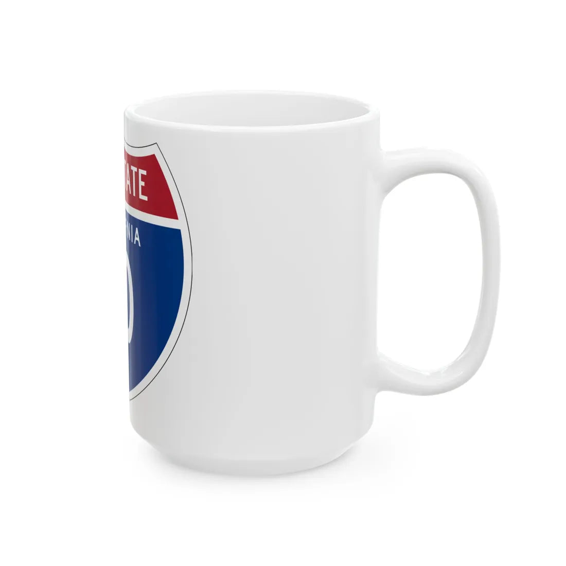 I-10 CA (California) (Road Sign) White Coffee Mug - Go Mug Yourself