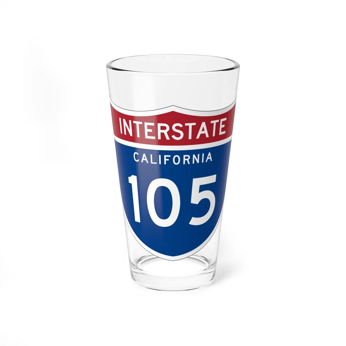 I-105 CA (California) (Road Sign) Pint Glss 16oz 16oz - Go Mug Yourself