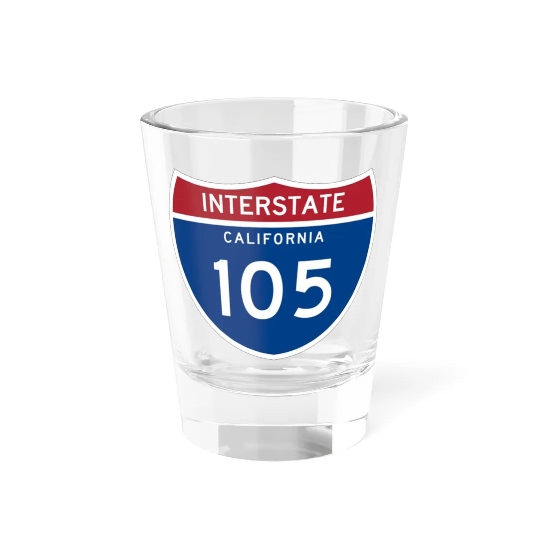 I-105 CA (California) (Road Sign) Shot Glass 1.5oz 1.5oz - Go Mug Yourself