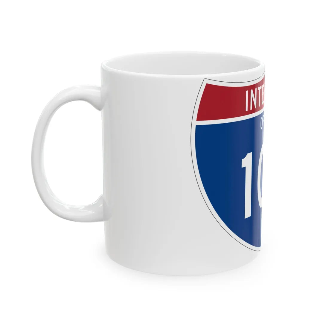 I-105 OR Metric (Oregon) (Road Sign) White Coffee Mug - Go Mug Yourself