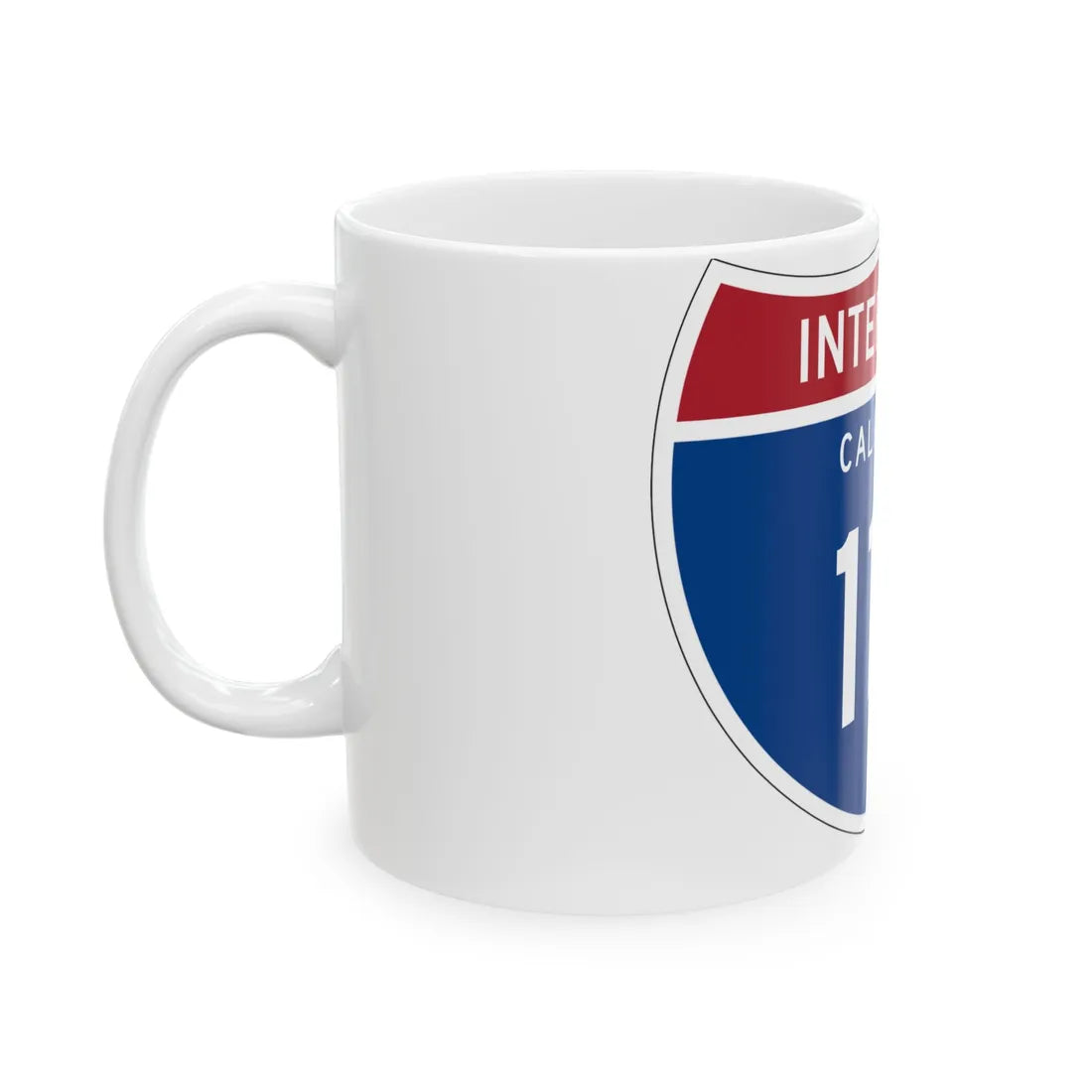I-110 CA (California) (Road Sign) White Coffee Mug - Go Mug Yourself