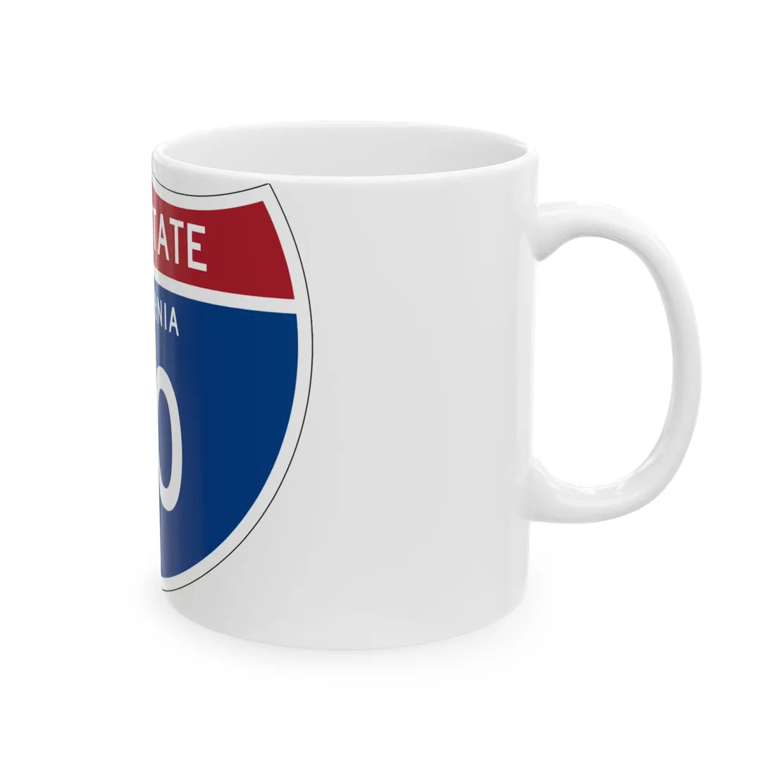 I-110 CA (California) (Road Sign) White Coffee Mug - Go Mug Yourself