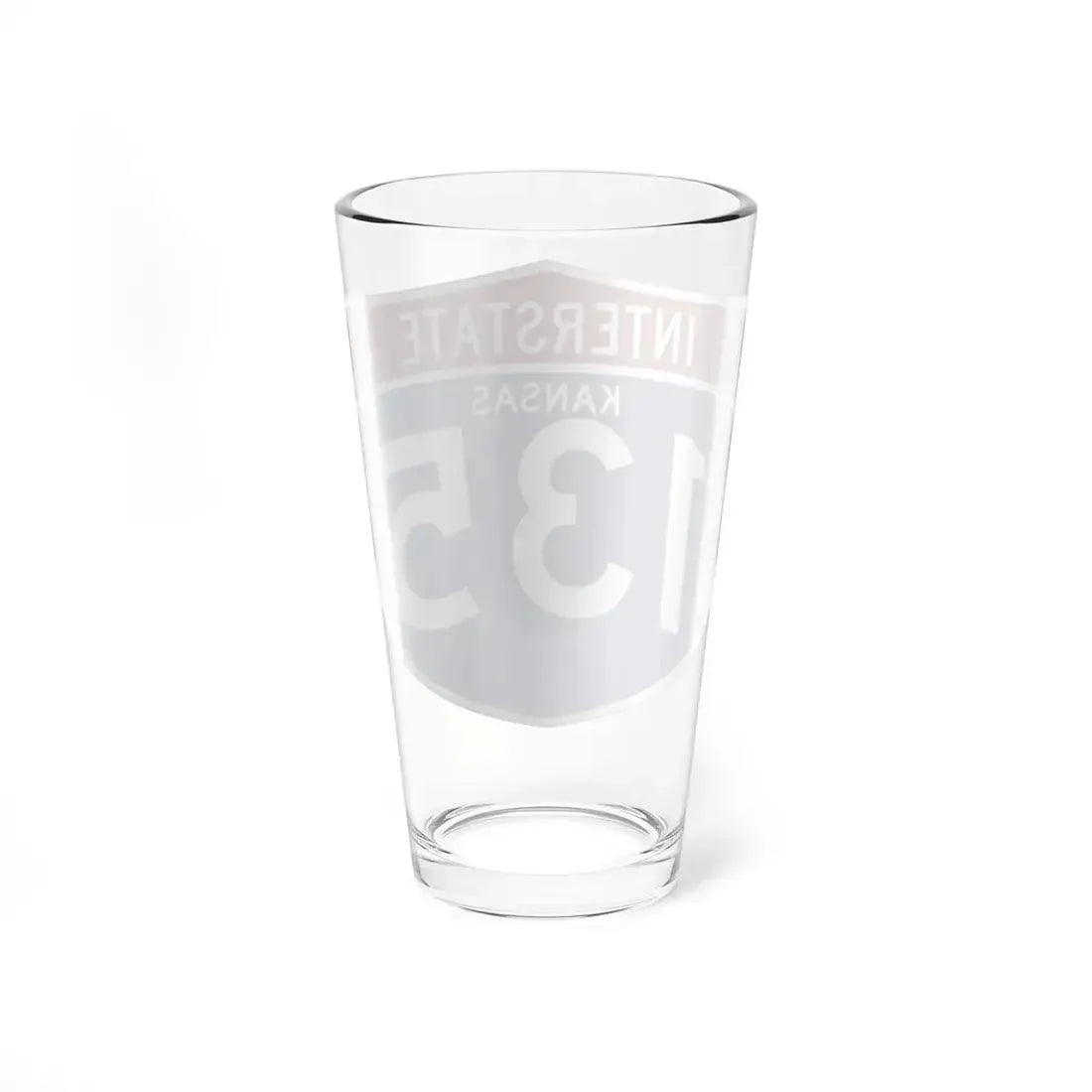 I-135 KS (Kansas) (Road Sign) Pint Glss 16oz - Go Mug Yourself