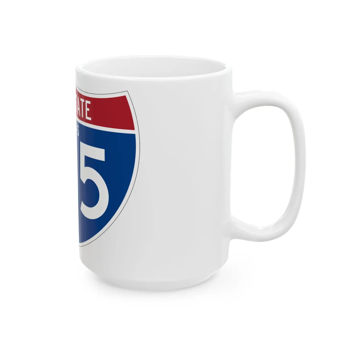 I-135 KS (Kansas) (Road Sign) White Coffee Mug - Go Mug Yourself