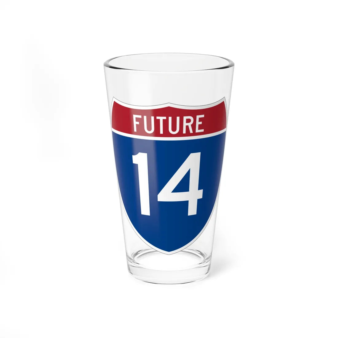 I-14 Future (Mississippi) (Road Sign) Pint Glss 16oz 16oz - Go Mug Yourself