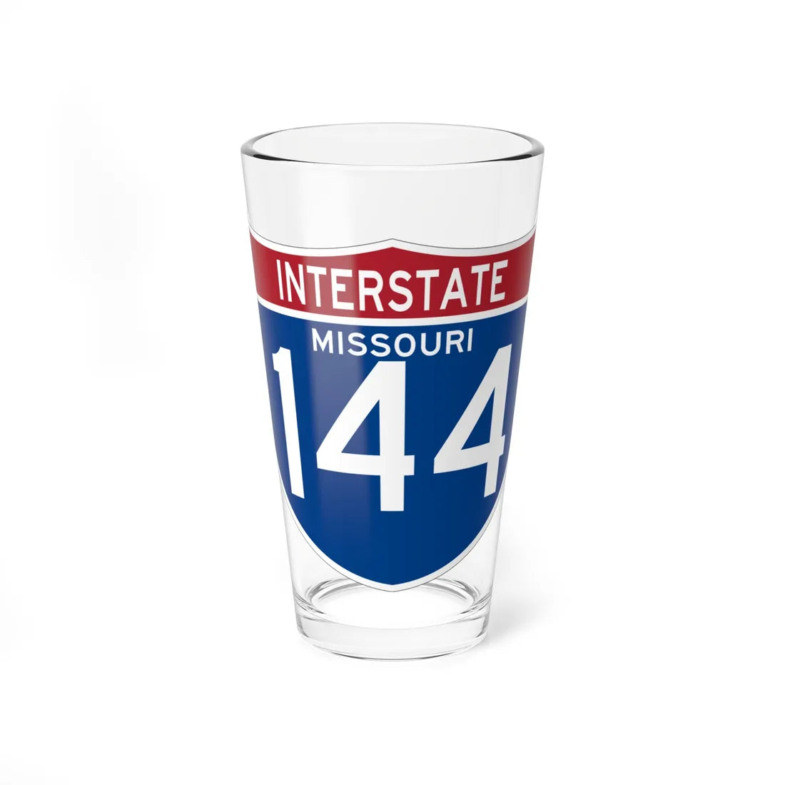 I-144 MO (Missouri) (Road Sign) Pint Glss 16oz 16oz - Go Mug Yourself