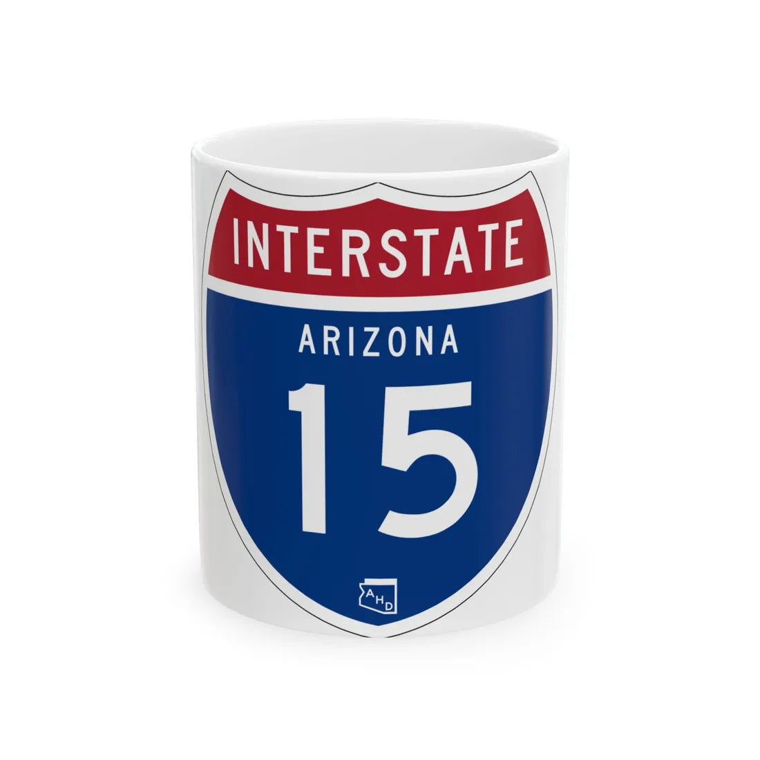 I-15 AZ 1957 (Arizona) (Road Sign) White Coffee Mug 11oz - Go Mug Yourself