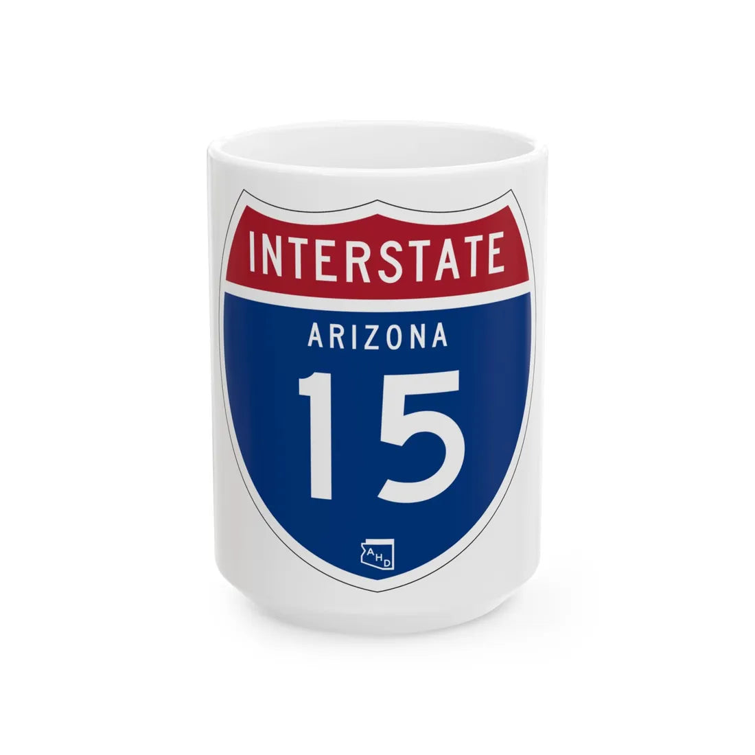 I-15 AZ 1957 (Arizona) (Road Sign) White Coffee Mug 15oz - Go Mug Yourself