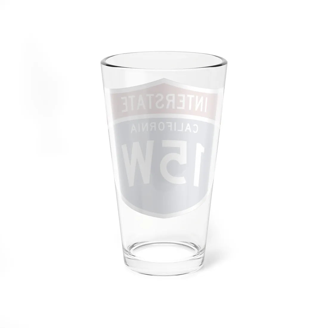 I-15W CA (California) (Road Sign) Pint Glss 16oz - Go Mug Yourself