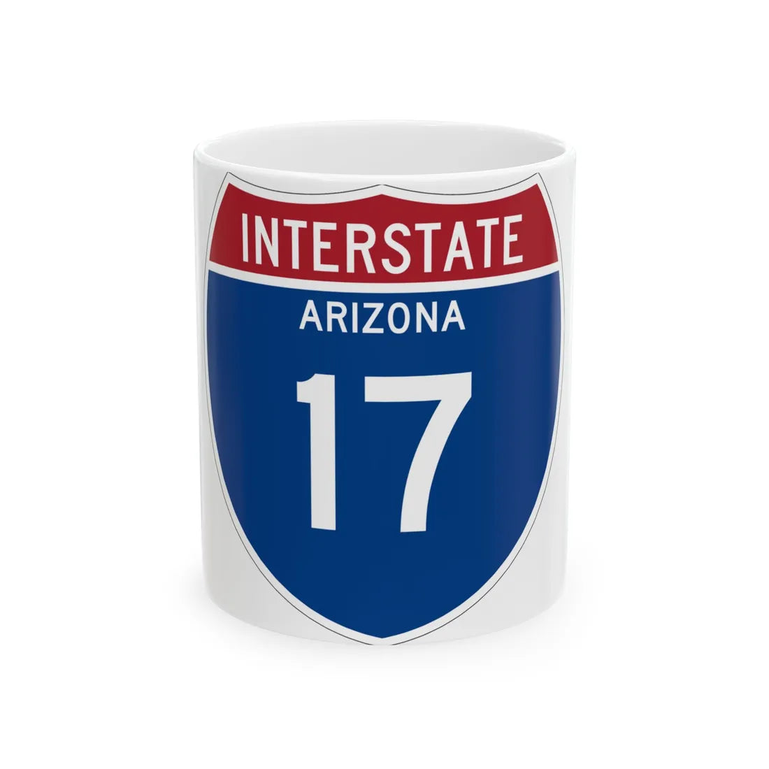 I-17 AZ Metric (Arizona) (Road Sign) White Coffee Mug 11oz - Go Mug Yourself