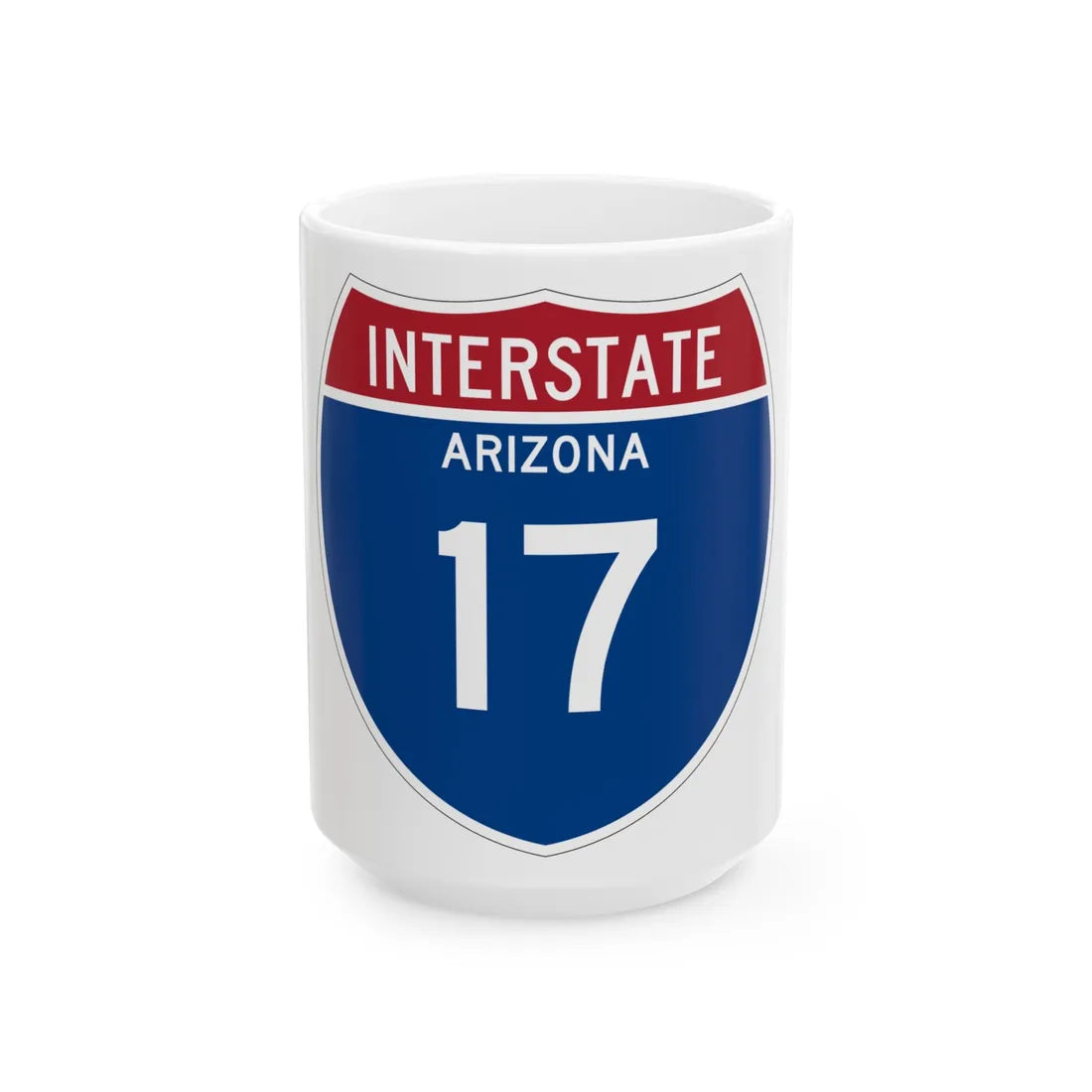 I-17 AZ Metric (Arizona) (Road Sign) White Coffee Mug 15oz - Go Mug Yourself