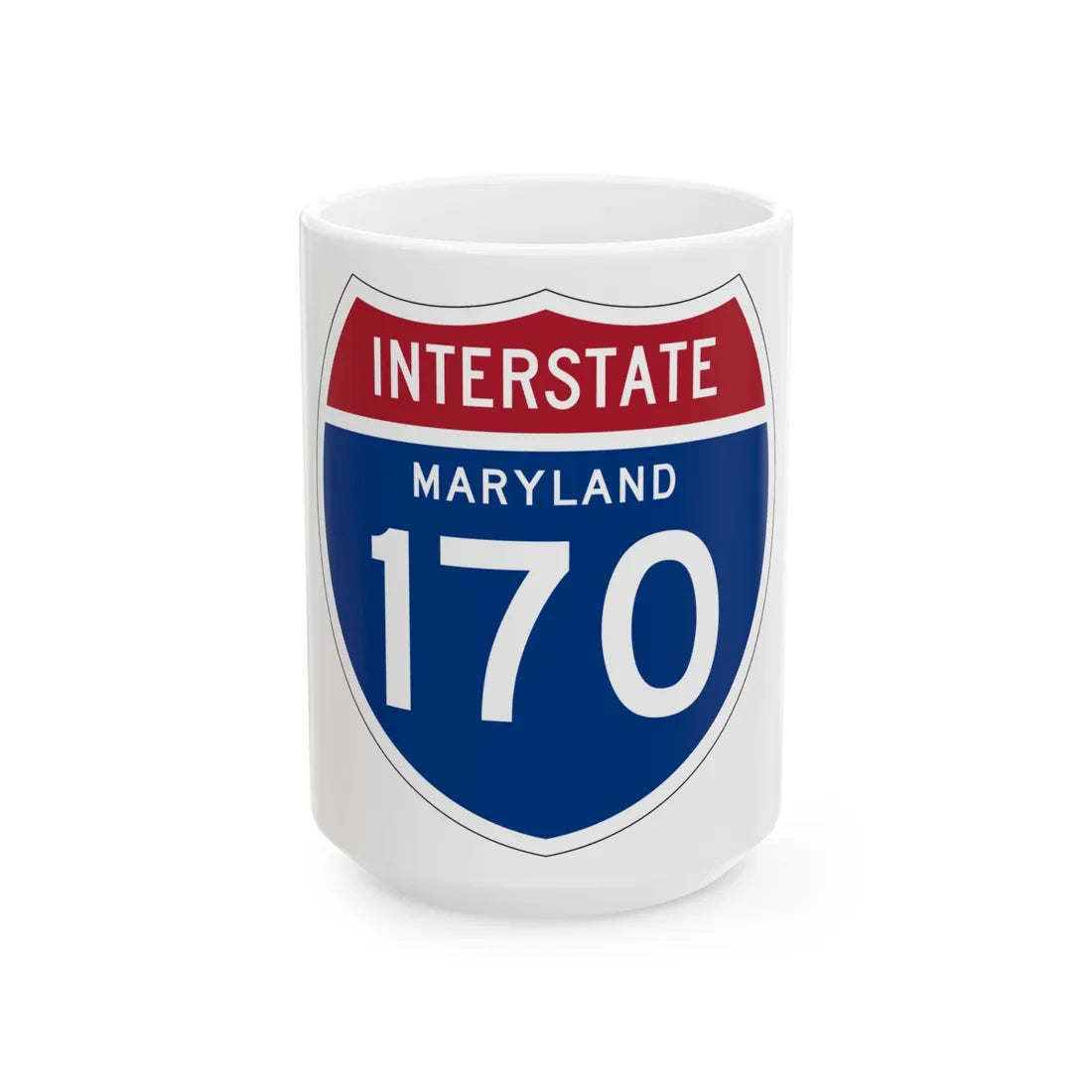 I-170 MD 1957 (Maryland) (Road Sign) White Coffee Mug 15oz - Go Mug Yourself