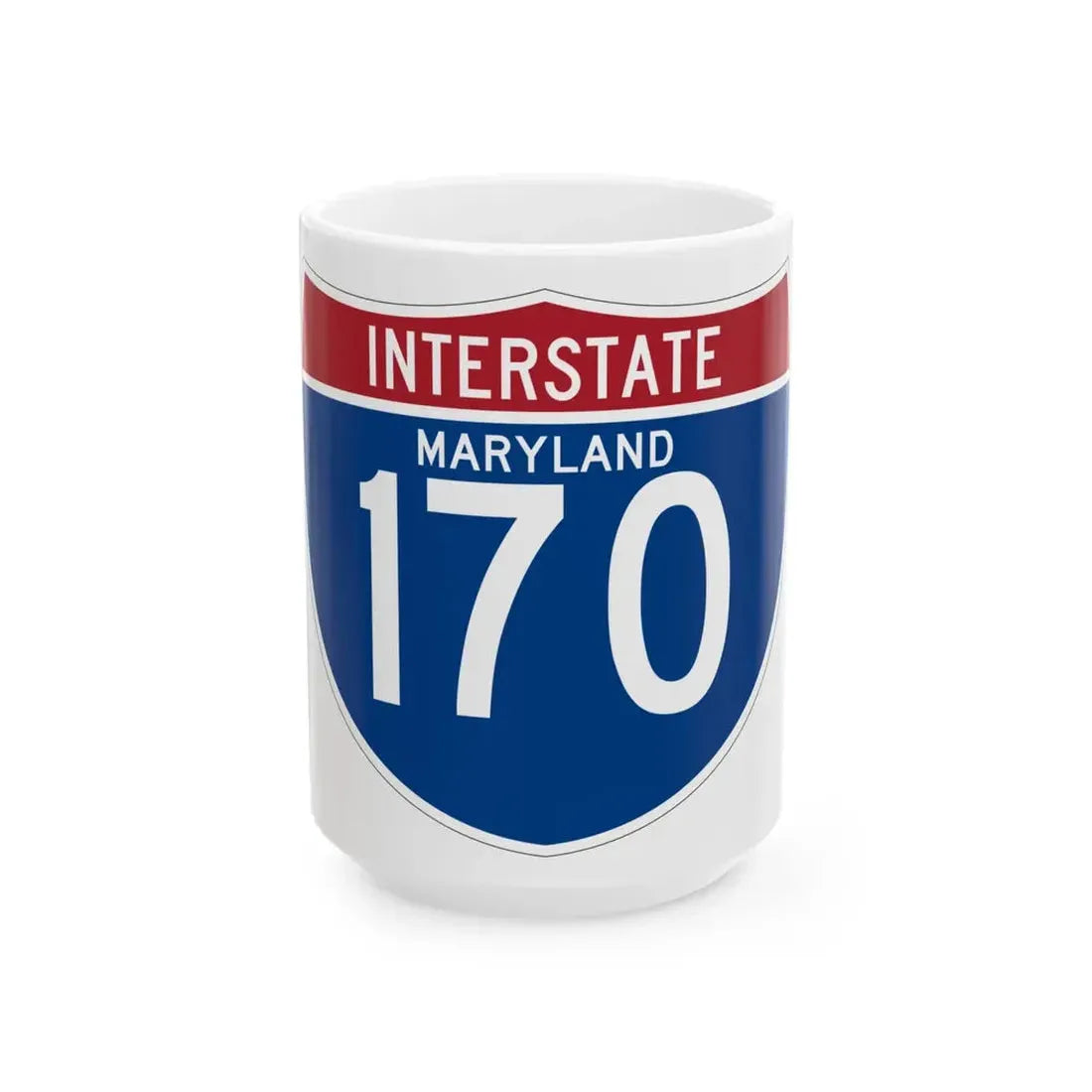 I-170 MD (Maryland) (Road Sign) White Coffee Mug 15oz - Go Mug Yourself