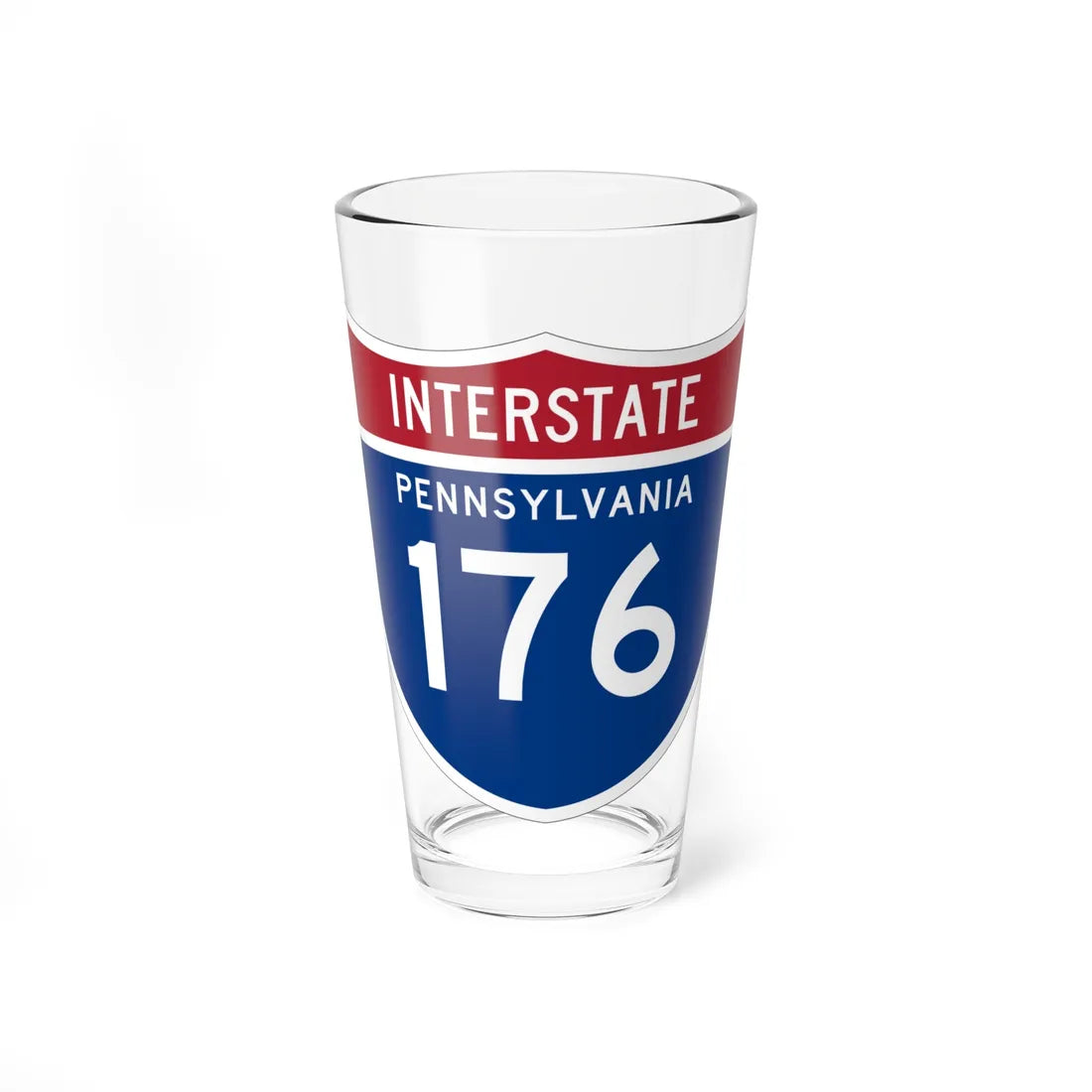 I-176 PA 1961 (Pennsylvania) (Road Sign) Pint Glss 16oz 16oz - Go Mug Yourself