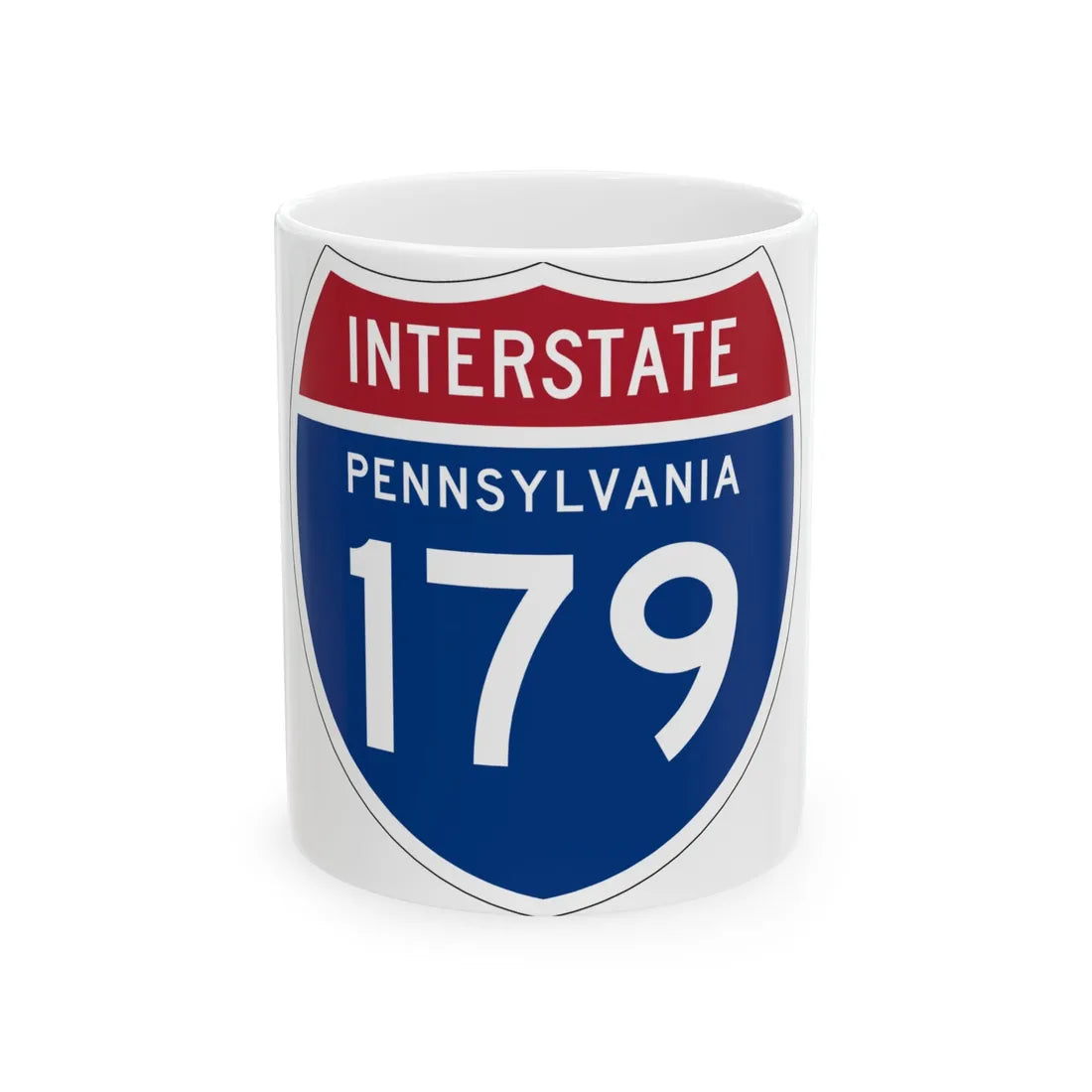 I-179 PA 1957 (Pennsylvania) (Road Sign) White Coffee Mug 11oz - Go Mug Yourself