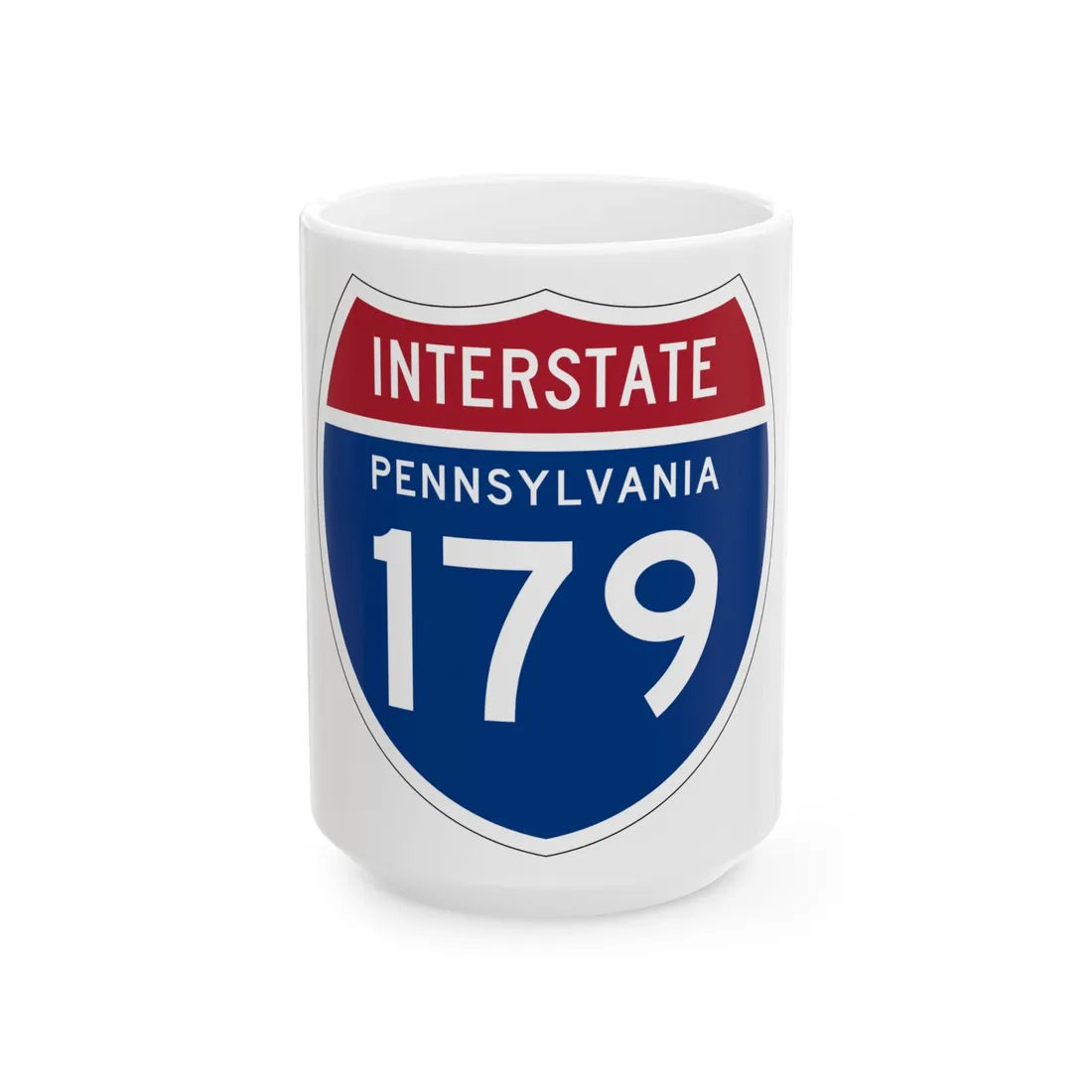 I-179 PA 1957 (Pennsylvania) (Road Sign) White Coffee Mug 15oz - Go Mug Yourself